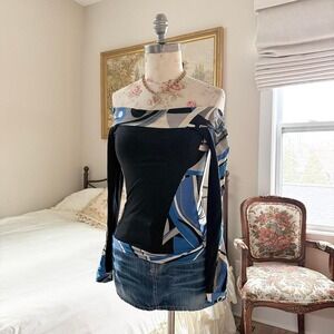 Y2k retro off‎ shoulder top  janette small